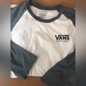 VANS XXLARGE 3/4 SLEEVES BASEBALL TSHIRT